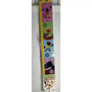 Sesame Street Happy Healthy Monsters Growth Chart‎ Laminated vintage